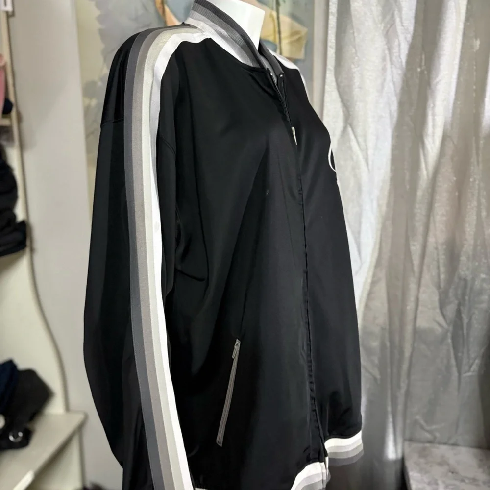South Pole Black and White Bomber Jacket with Logo